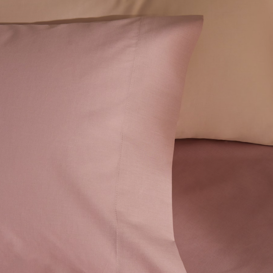 Stella %100 Premium Pamuk Ranforce 2'li 50x70 cm Yastık Kılıfı Pembe