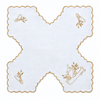 Baguette Nakışlı Pamuk Ekmek Sepeti Örtüsü 60x60 cm