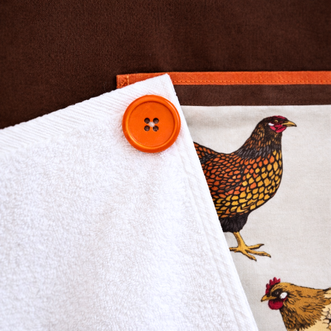 FarmHouse Tasarım Mutfak Önlük Seti Kahve