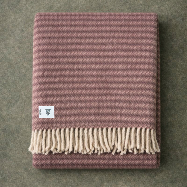 Heritage Tek Kişilik Pure Merino Wool Battaniye Gül Kurusu (Limited)