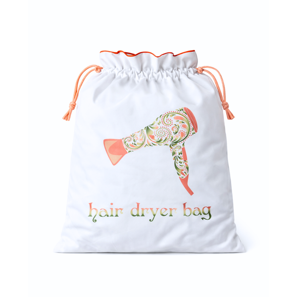 Floral Baskılı Hair Dryer Bag Somon