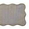 Check Premium Dokuma Kıvrımlı Amerikan Servisi 35x50 cm Kahve (2'li Set)