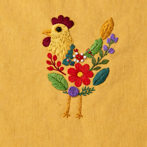 Coop Nakışlı Tasarım Mutfak Önlük Seti Safran