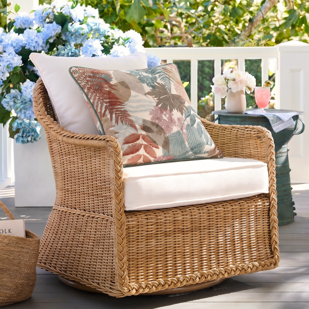 Alba Premium Keten Kırlent Kılıfı 45x45 cm Mavi