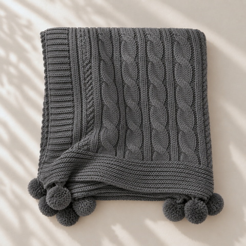 Nova Triko Throw Battaniye 130x150 cm Füme