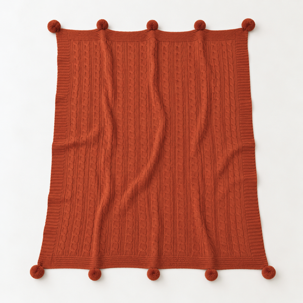 Nova Triko Throw Battaniye 130x150 cm Kiremit