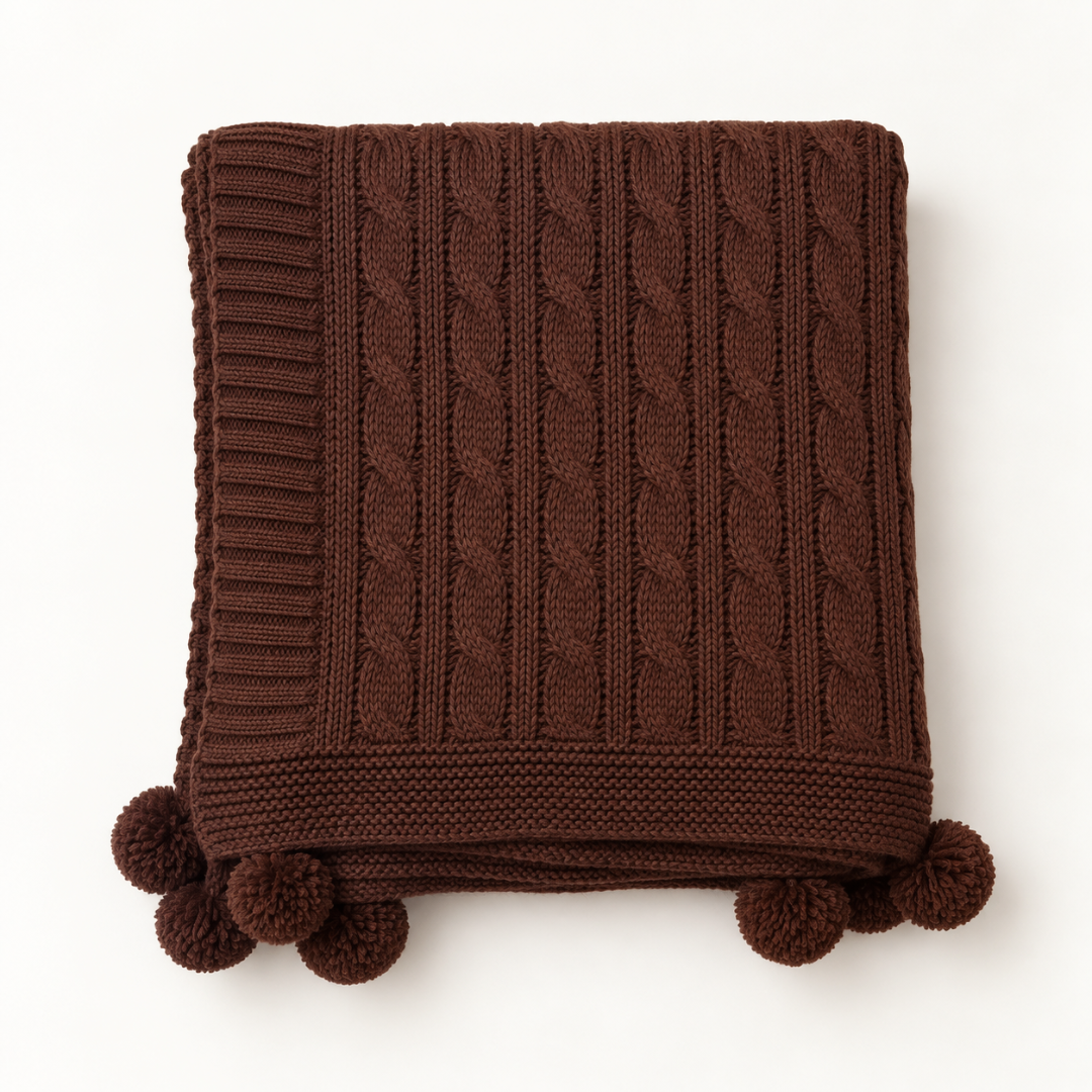 Nova Triko Throw Battaniye 130x150 cm Kahve