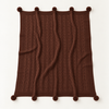 Nova Triko Throw Battaniye 130x150 cm Kahve