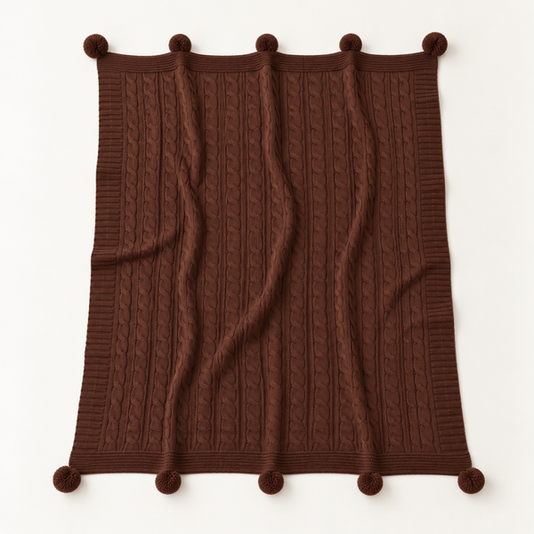 Nova Triko Throw Battaniye 130x150 cm Kahve