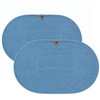 Syrax Oval Amerikan Servisi 30x50 cm Lacivert (2'li Set)