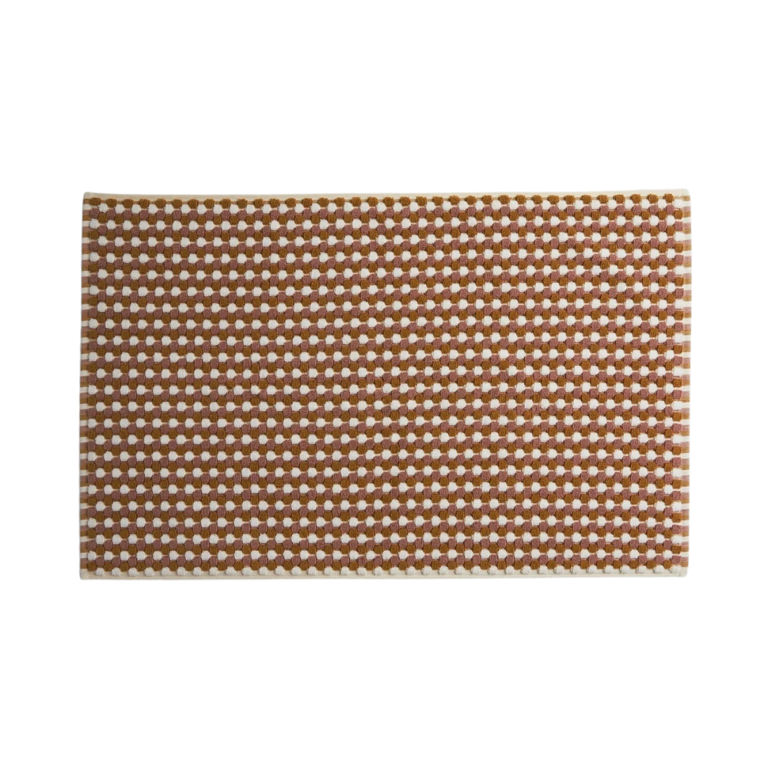 Mozaik Pamuk Banyo Paspası 50x80 cm Terracotta
