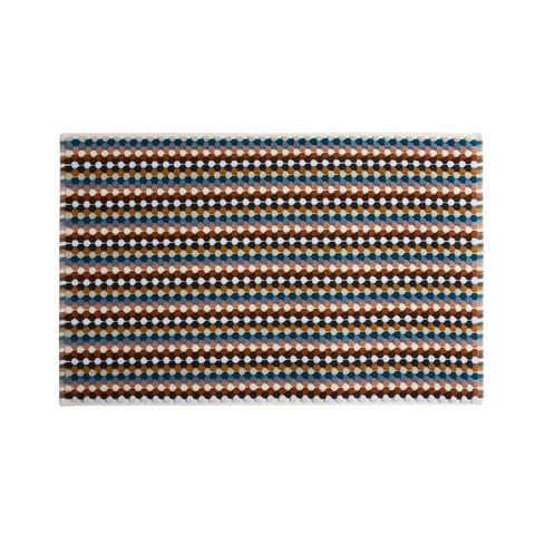 Mozaik Pamuk Banyo Paspası 50x80 cm Turuncu