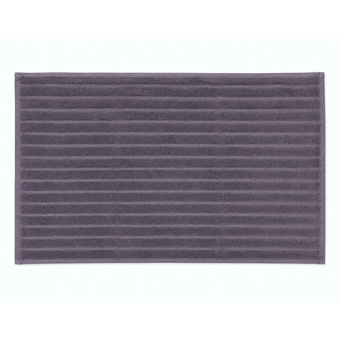 Stripe Pamuk Banyo Paspası 50x80 cm Füme
