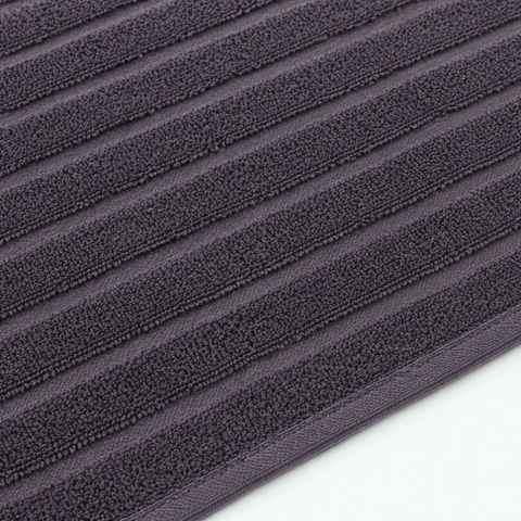 Stripe Pamuk Banyo Paspası 50x80 cm Füme