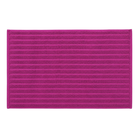 Stripe Pamuk Banyo Paspası 50x80 cm Fuşya