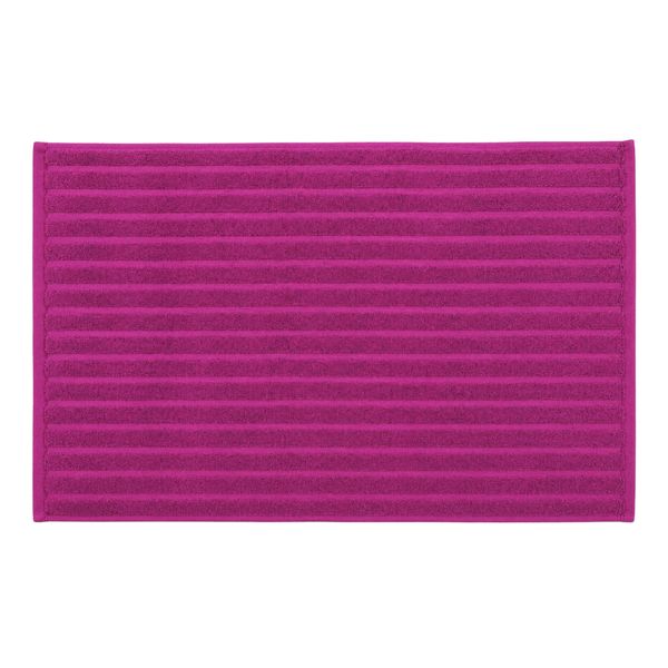 Stripe Pamuk Banyo Paspası 50x80 cm Fuşya