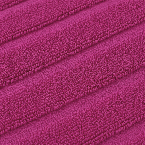 Stripe Pamuk Banyo Paspası 50x80 cm Fuşya