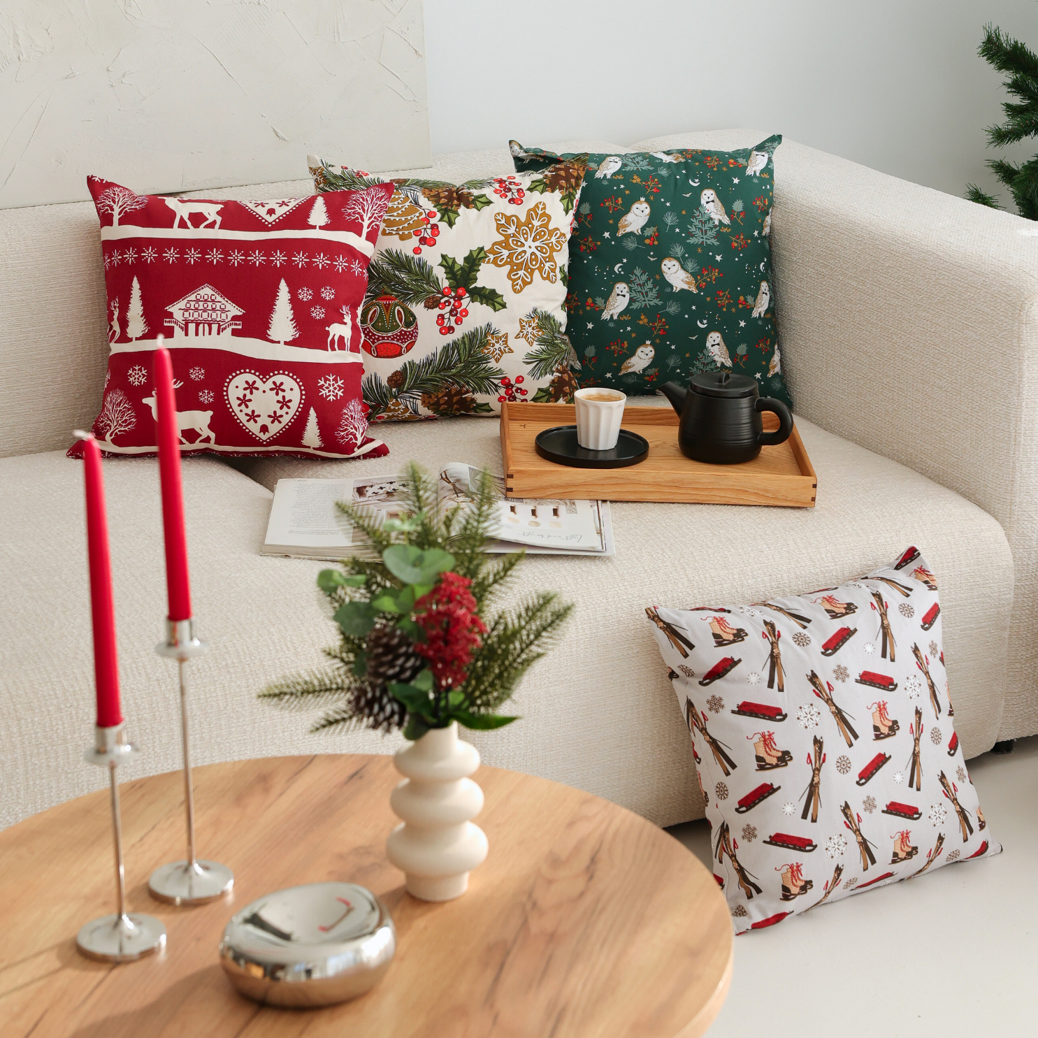 Aspen Dokuma Keten Kırlent Kılıfı