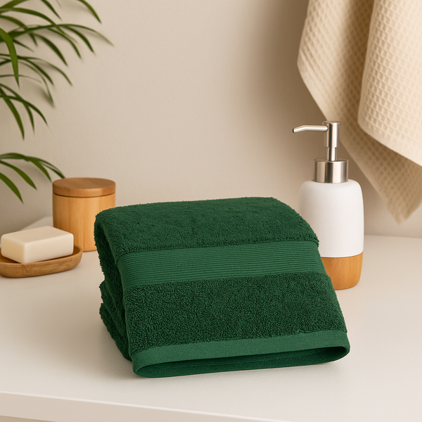 Solid %100 Pamuk Premium Yüz Havlusu 50x70 cm Haki