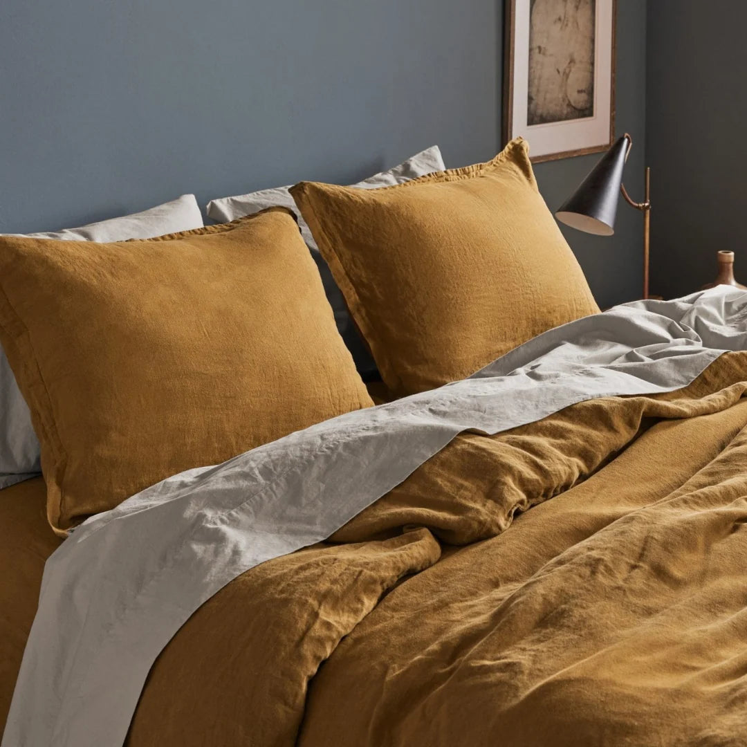 Allure Müslin Pamuk Süper King Size Düz Çarşaf 260x310 cm Safran