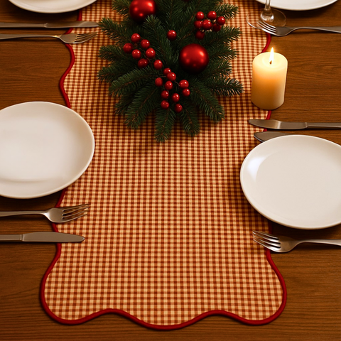 Jingle Kıvrımlı Runner 40x150 cm Kırmızı