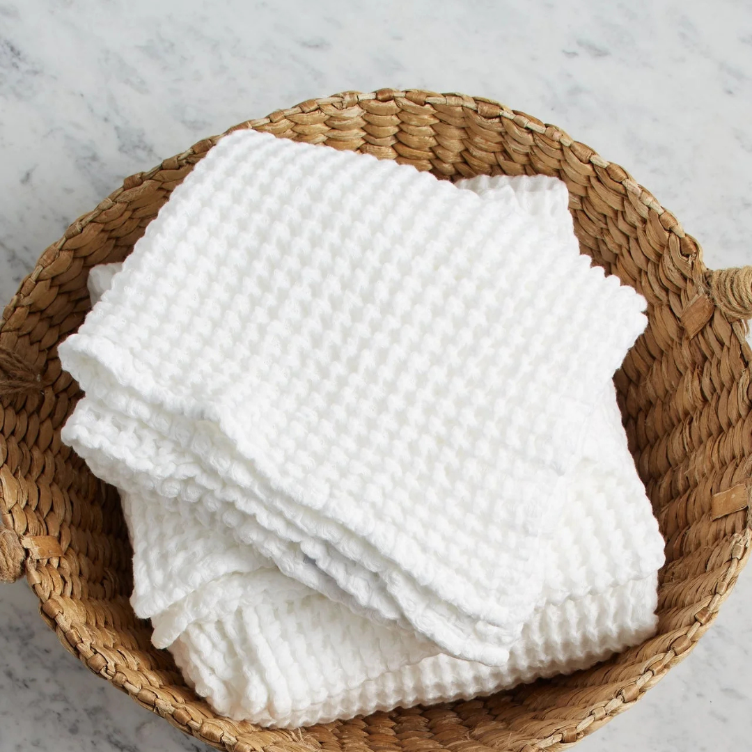 Waffle %100 Pamuk Banyo Havlusu 80x160 Beyaz
