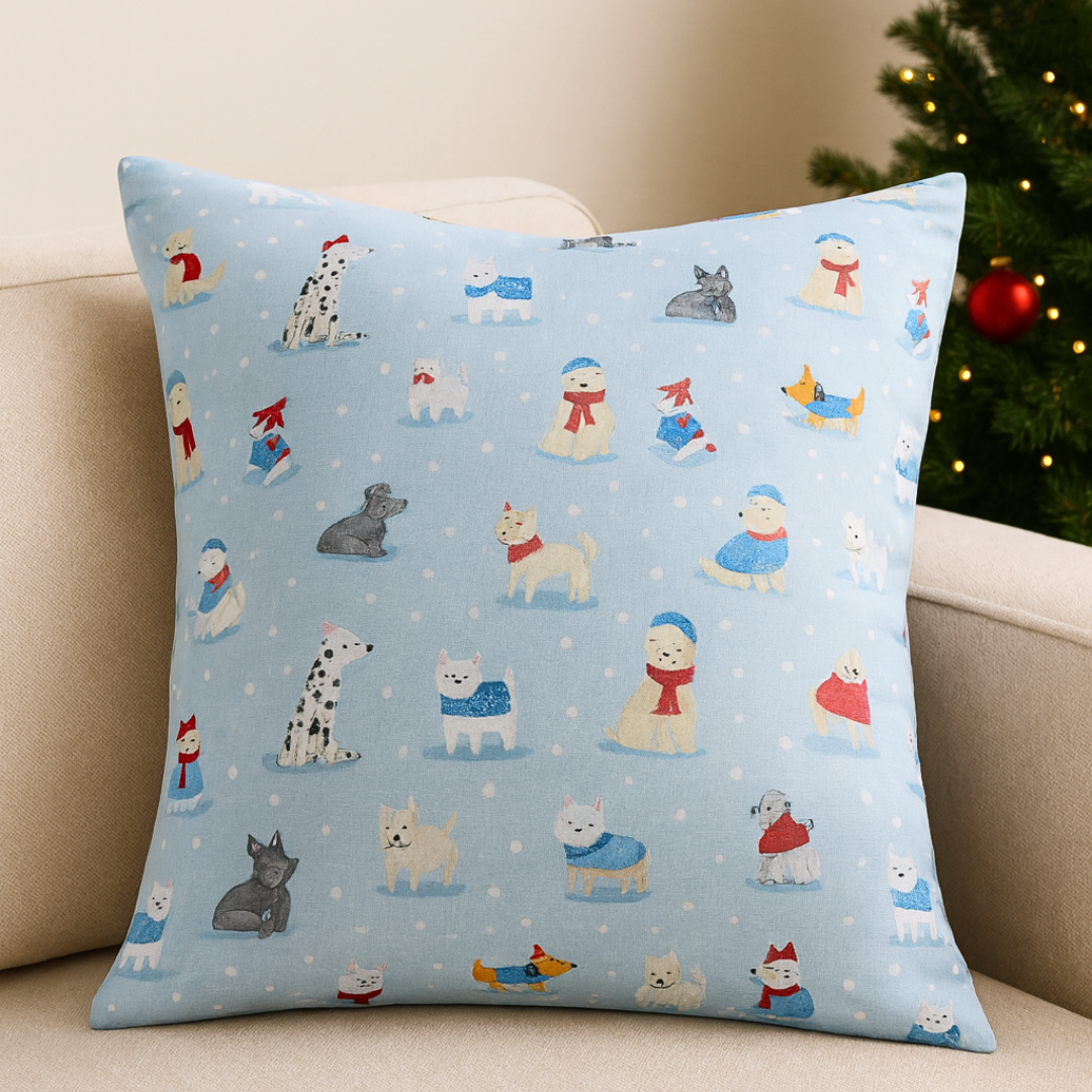 Snow Paws Pamuk Kırlent Kılıfı 45x45 cm