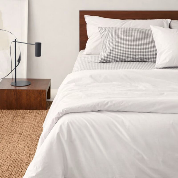 Carly %100 Pamuk Tek Kişilik Düz Nevresim Takımı 160x220 cm Beyaz