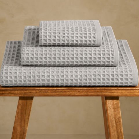 Waffle %100 Pamuk Banyo Havlusu 80x160 Buz Grisi