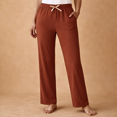 Solea %100 Pamuk Kadın Ev Pantolonu Tarçın