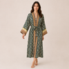 Samira Premium Pamuk Bohem Kimono Haki