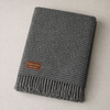 Heritage Tek Kişilik Pure Merino Wool Battaniye Antrasit (Limited)