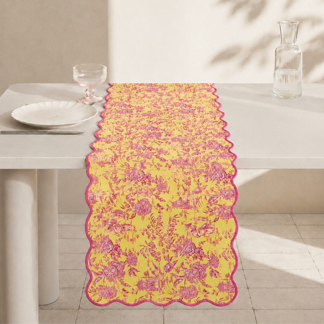 Kyoto Village Premium Dokuma Kıvrımlı Runner 45x150 cm Yeşil