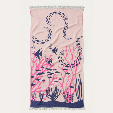 Ocean Throw Dokulu Pamuk Peştamal Violet