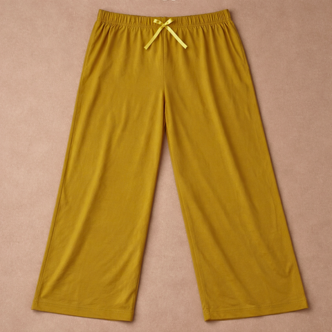 Solea %100 Pamuk Kadın Ev Pantolonu Hardal
