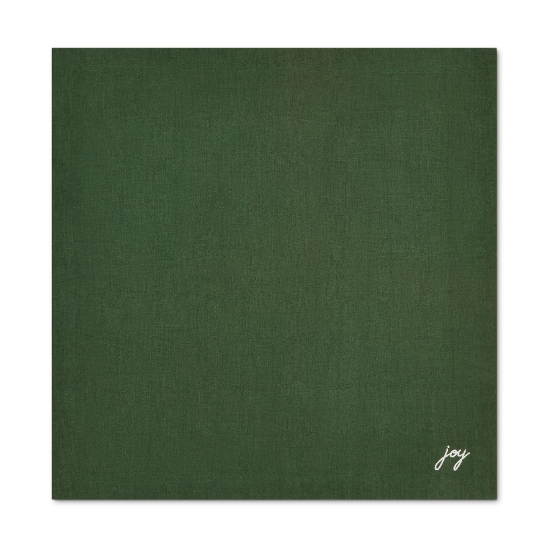 Joyful Leke Tutmaz Keten Peçete Yeşil (4'lü Set)