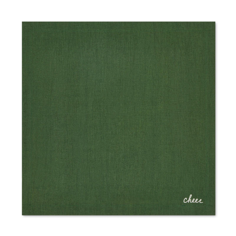 Joyful Leke Tutmaz Keten Peçete Yeşil (4'lü Set)