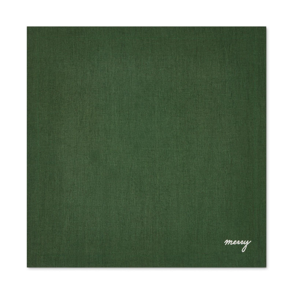 Joyful Leke Tutmaz Keten Peçete Yeşil (4'lü Set)