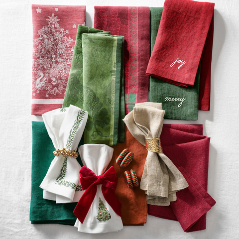 Joyful Leke Tutmaz Keten Peçete Yeşil (4'lü Set)