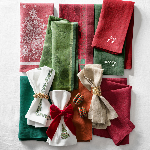 Joyful Leke Tutmaz Keten Peçete Yeşil (4'lü Set)