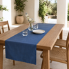 Genoa Dokuma Keten Leke Tutmaz Runner 50x150 cm Indigo Lacivert