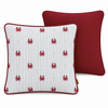 Crab Premium Pamuk Kırlent Kılıfı 45x45 cm Bordo