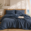 Gaia Yıkanmış Keten Çift Kişilik Nevresim Seti 200x220 cm Lacivert