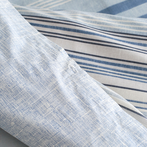 Stripe %100 Pamuk Çift Kişilik Nevresim Takımı 200x220 cm Mavi