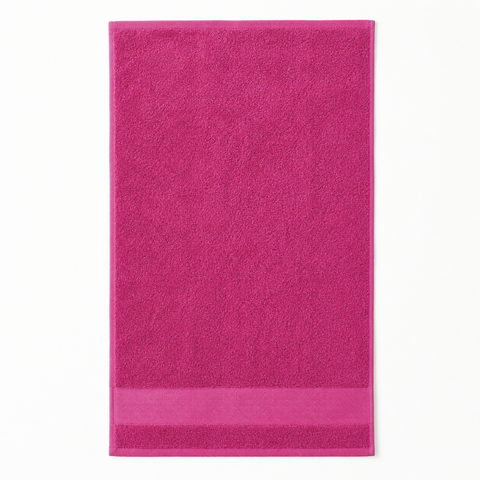 Leaf %100 Pamuk Yüz Havlusu 50x100 cm Sıcak Pembe