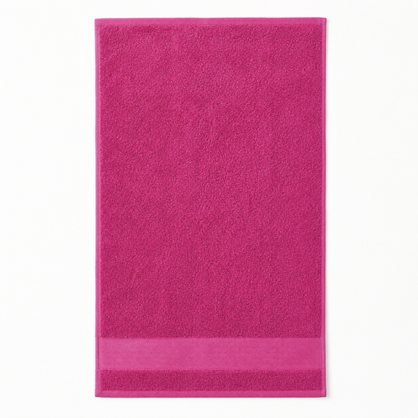 Leaf %100 Pamuk Yüz Havlusu 50x100 cm Sıcak Pembe