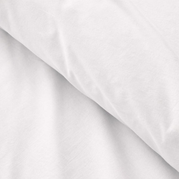 Carly %100 Pamuk Tek Kişilik Düz Nevresim Takımı 160x220 cm Beyaz