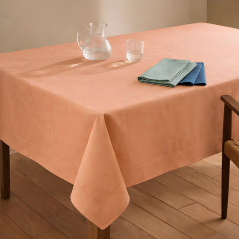 Genoa Dokuma Keten Leke Tutmaz Masa Örtüsü Mango