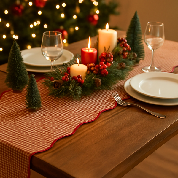 Jingle Kıvrımlı Runner 40x150 cm Kırmızı