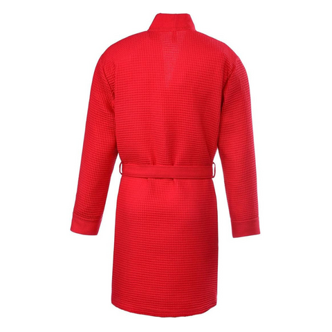 Waffle%100 Pamuk Unisex Bornoz Mercan